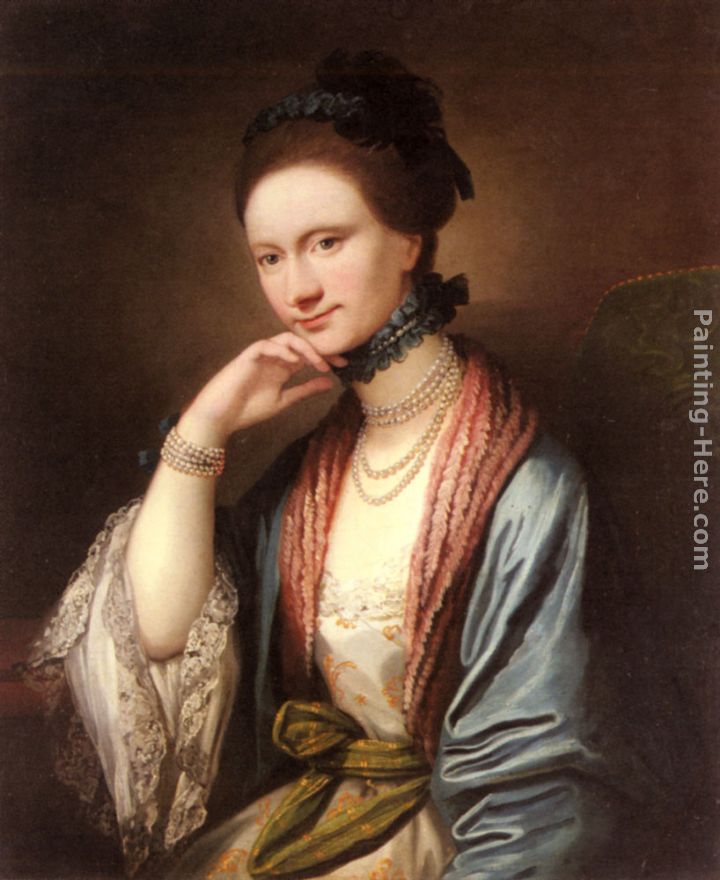 Portrait of Ann Barbara Hill Medlycott (1720-1800) painting - Benjamin West Portrait of Ann Barbara Hill Medlycott (1720-1800) art painting